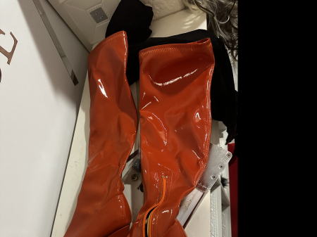 Orange/rote stylische heels